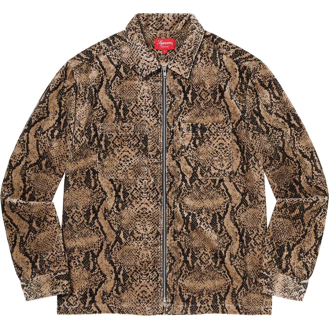 Snakeskin Corduroy Zip Up Shirt view 7